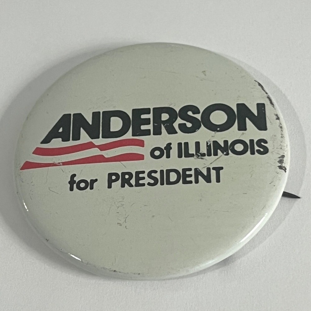 John Bayard Anderson Campaign Pin Pinback Button Political President‎ 1980